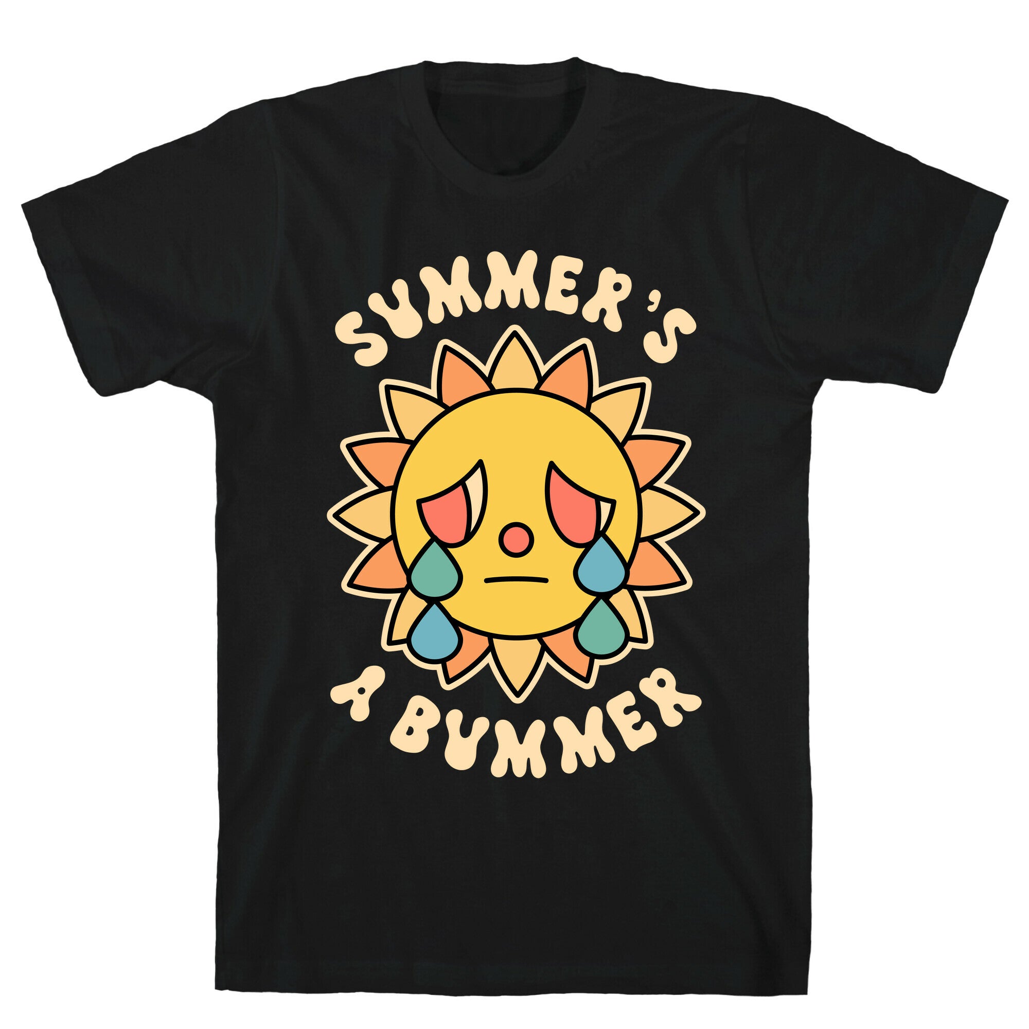 Summer's A Bummer (Retro Sad Sun) T-Shirt